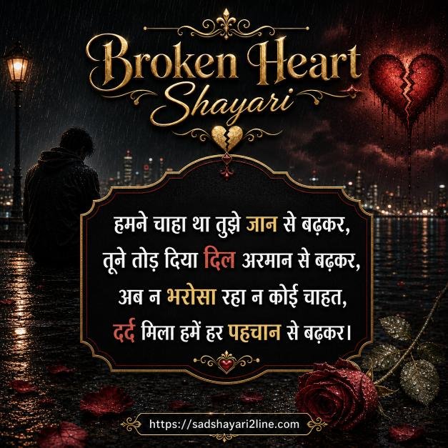 ब्रोकन हार्ट शायरी | Broken Heart Shayari in Hindi