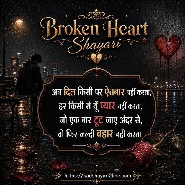 ब्रोकन हार्ट शायरी | Broken Heart Shayari in Hindi