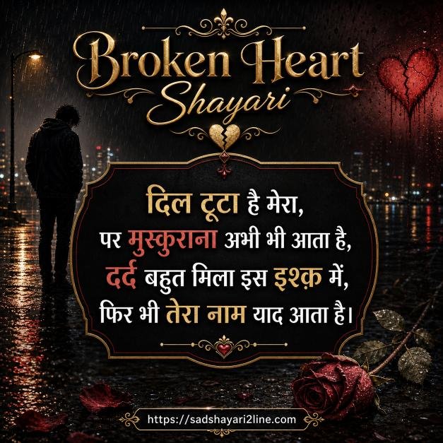 ब्रोकन हार्ट शायरी | Broken Heart Shayari in Hindi