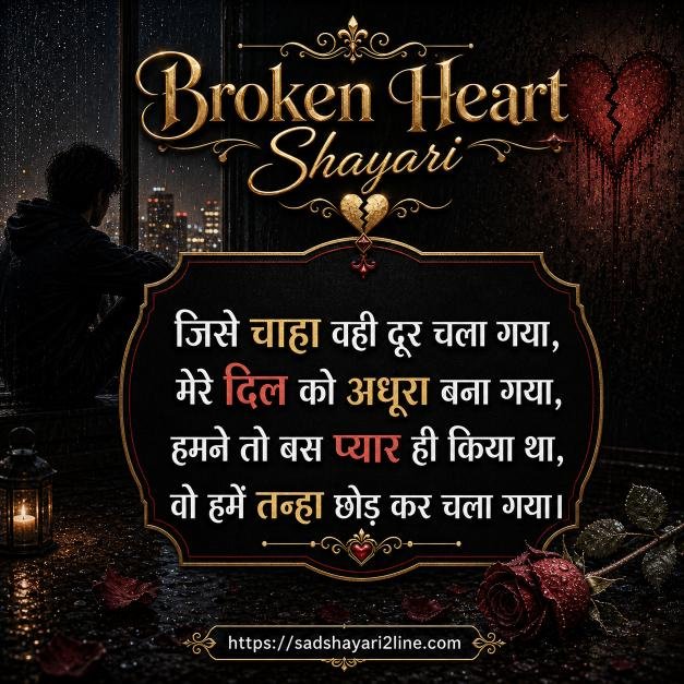 ब्रोकन हार्ट शायरी | Broken Heart Shayari in Hindi