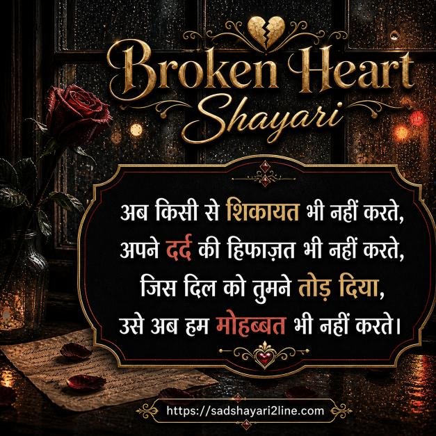 ब्रोकन हार्ट शायरी | Broken Heart Shayari in Hindi