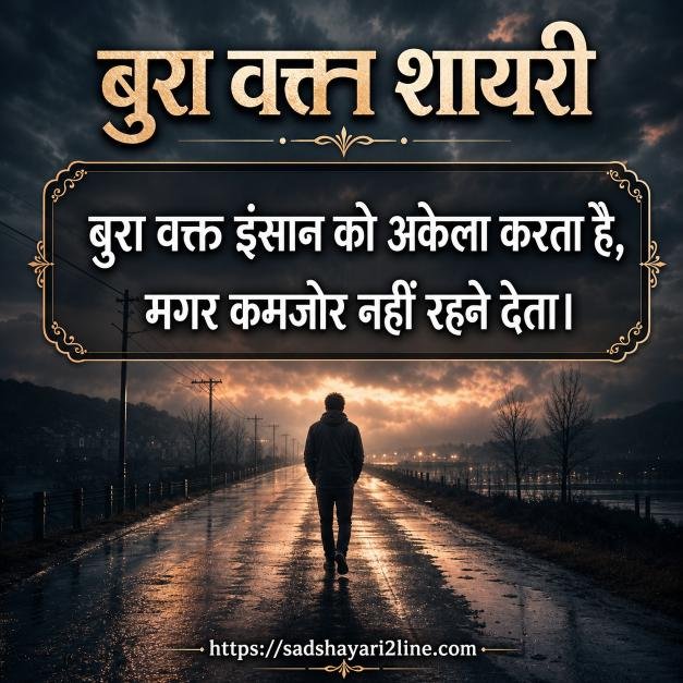 बुरा वक्त शायरी | Bura Waqt Shayari in Hindi