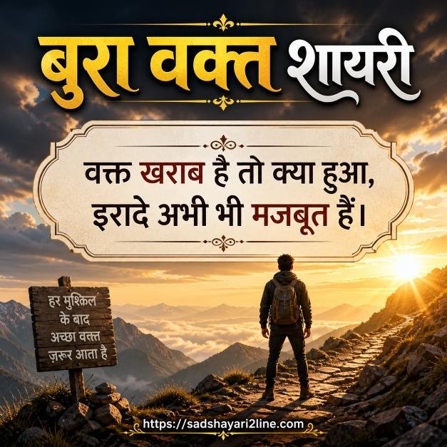 बुरा वक्त शायरी | Bura Waqt Shayari in Hindi