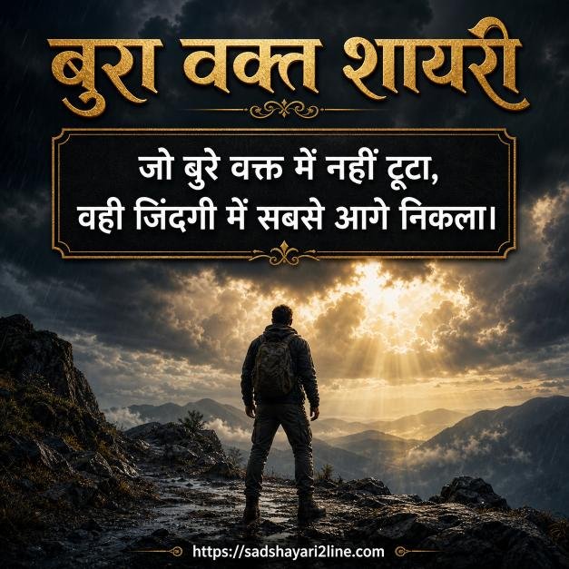 बुरा वक्त शायरी | Bura Waqt Shayari in Hindi