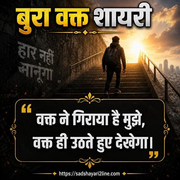 बुरा वक्त शायरी | Bura Waqt Shayari in Hindi