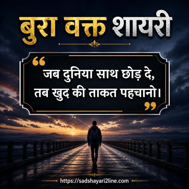 बुरा वक्त शायरी | Bura Waqt Shayari in Hindi
