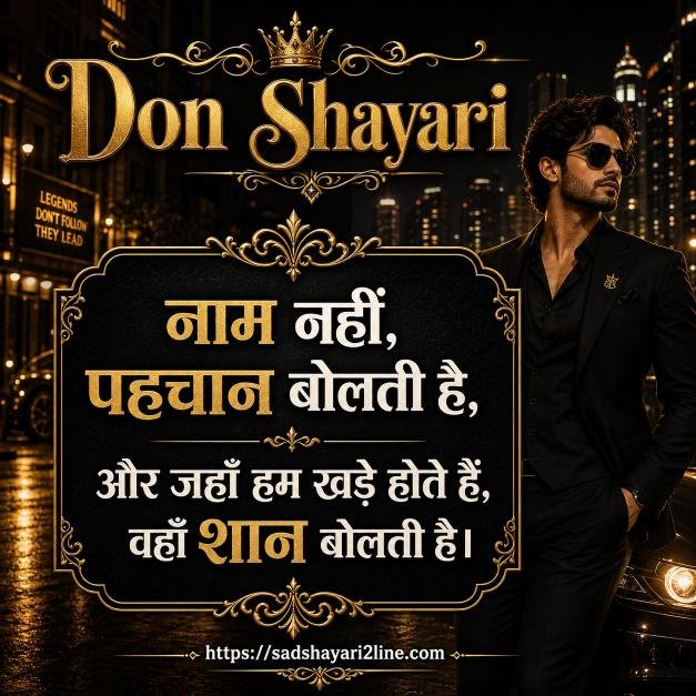 डॉन शायरी | Don Shayari in Hindi