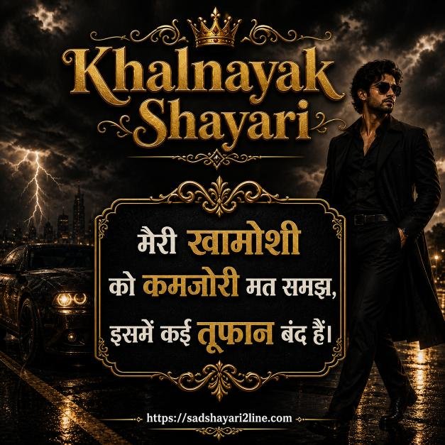खलनायक शायरी | Khalnayak Shayari in Hindi