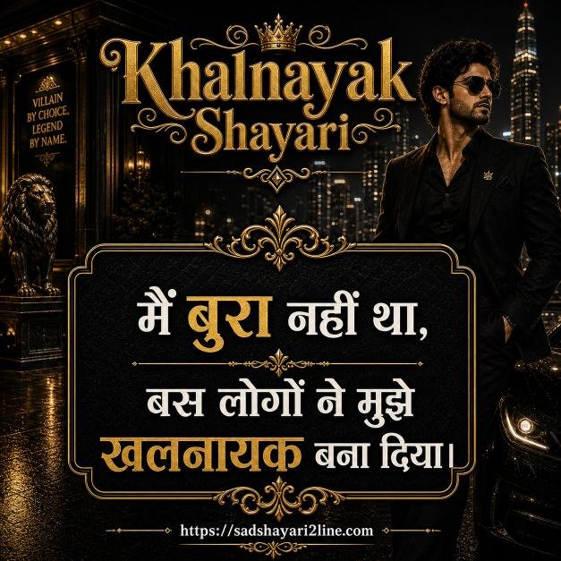खलनायक शायरी | Khalnayak Shayari in Hindi