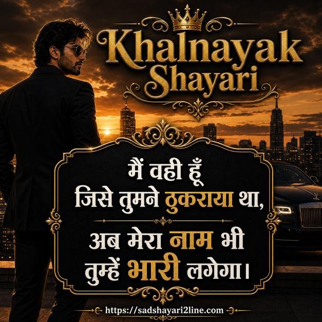 खलनायक शायरी | Khalnayak Shayari in Hindi