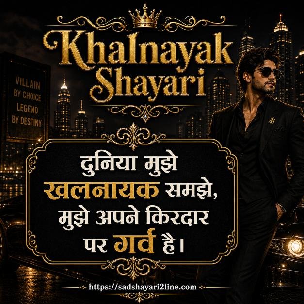 खलनायक शायरी | Khalnayak Shayari in Hindi