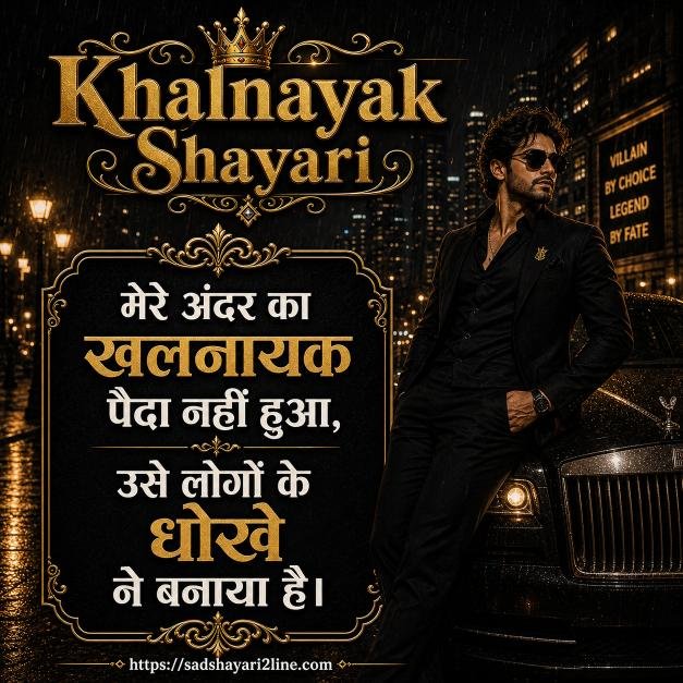 खलनायक शायरी | Khalnayak Shayari in Hindi