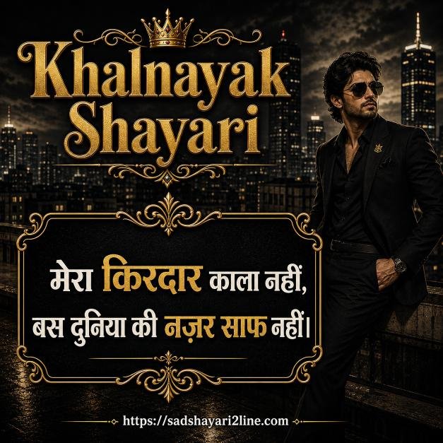 खलनायक शायरी | Khalnayak Shayari in Hindi