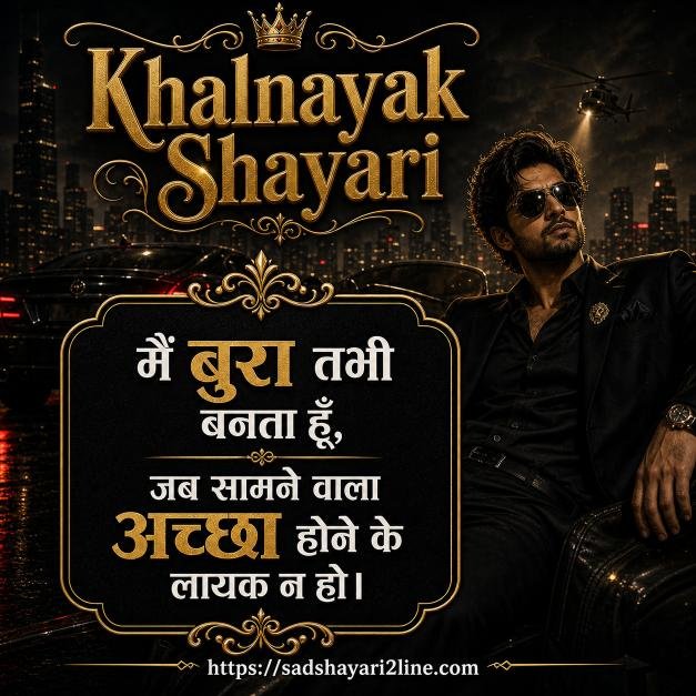 खलनायक शायरी | Khalnayak Shayari in Hindi