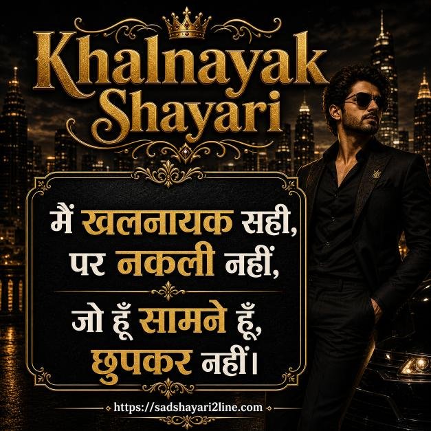 खलनायक शायरी | Khalnayak Shayari in Hindi