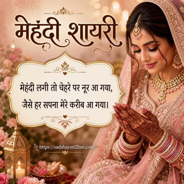 मेहंदी शायरी | Mehndi Shayari in Hindi
