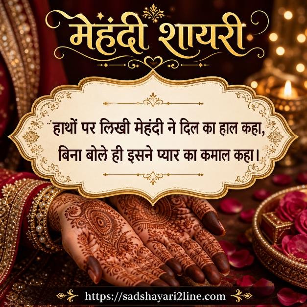 मेहंदी शायरी | Mehndi Shayari in Hindi