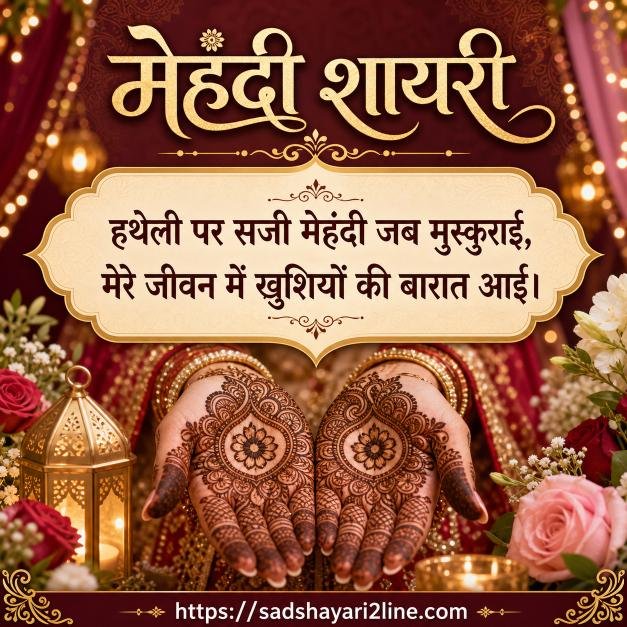 मेहंदी शायरी | Mehndi Shayari in Hindi