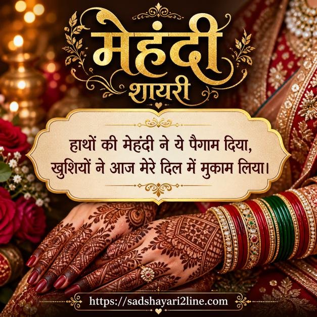 मेहंदी शायरी | Mehndi Shayari in Hindi