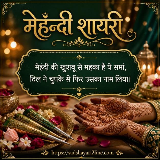 मेहंदी शायरी | Mehndi Shayari in Hindi