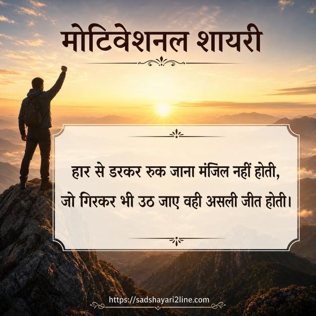 मोटिवेशनल शायरी | Motivational Shayari in Hindi