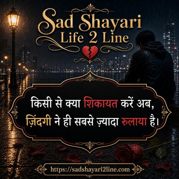 दो लाइन सैड शायरी | Sad Shayari Life 2 Line in Hindi😭