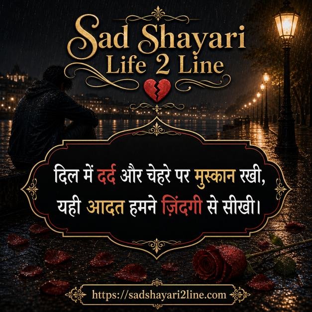 दो लाइन सैड शायरी | Sad Shayari Life 2 Line in Hindi😭