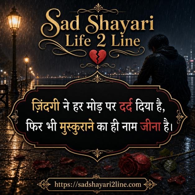 दो लाइन सैड शायरी | Sad Shayari Life 2 Line in Hindi😭