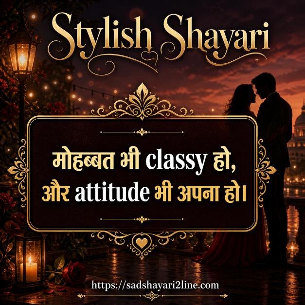 स्टाइलिश शायरी एटीट्यूड हिंदी | Stylish Shayari Attitude Hindi