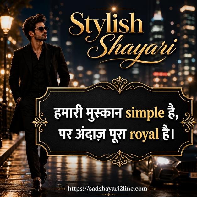 स्टाइलिश शायरी एटीट्यूड हिंदी | Stylish Shayari Attitude Hindi