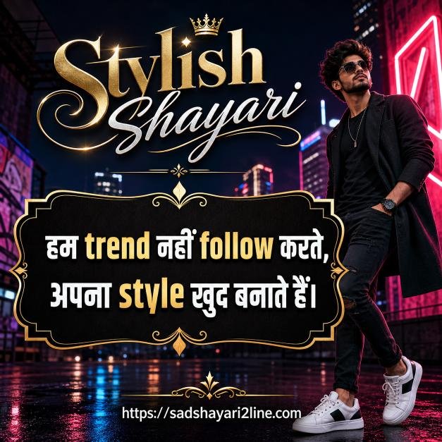 स्टाइलिश शायरी एटीट्यूड हिंदी | Stylish Shayari Attitude Hindi